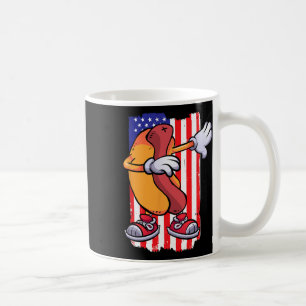 Taza De Café Dabbing Hot Dog Dancing Food Lover Bandera 4 de Ju
