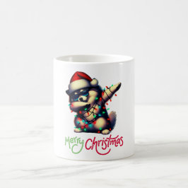 Taza De Café Dabbing Keeshond Dog Gafas de sol lindo Navidades