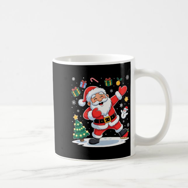 Taza De Café Dabbing Santa Claus Christmas Holiday Boys Kids Da (Derecha)