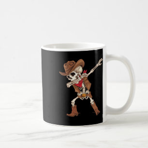Taza De Café Dabbing Skeleton Cowboy Halloween Costume masculin