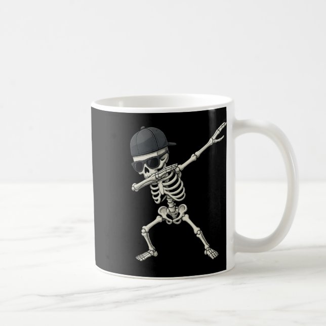 Taza De Café Dabbing Skeleton Pirate Niños Halloween Jolly Roge (Derecha)