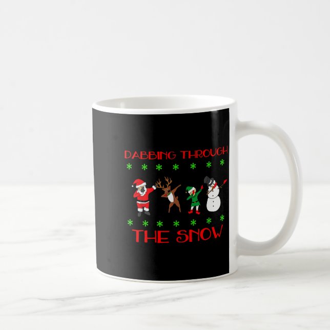 Taza De Café Dabbing Through The Snow Funny Christmas Design  (Derecha)
