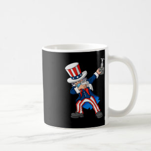 Taza De Café Dabbing Uncle Sam En Una Máscara 4 De Julio Dab Fu