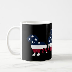 Taza De Café Dachshund 4 De Julio Perros Patrióticos Wiener
