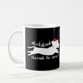 Taza De Café Dachshund a través de las vacaciones de los Navida