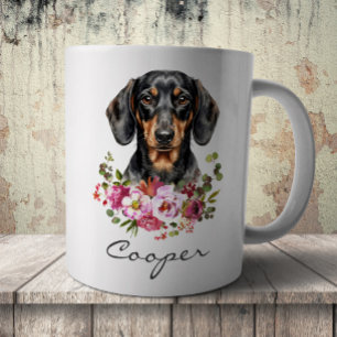 Taza De Café Dachshund acuarela