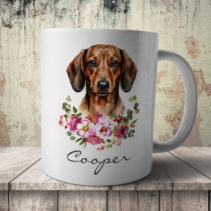 Taza De Café Dachshund acuarela