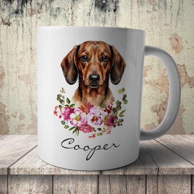 Taza De Café Dachshund acuarela (Subido por el creador)