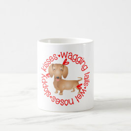 Taza De Café Dachshund, besos descuidados