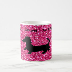 Taza De Café Dachshund Café Mug Purpurina Wiener Dog Gift Mug