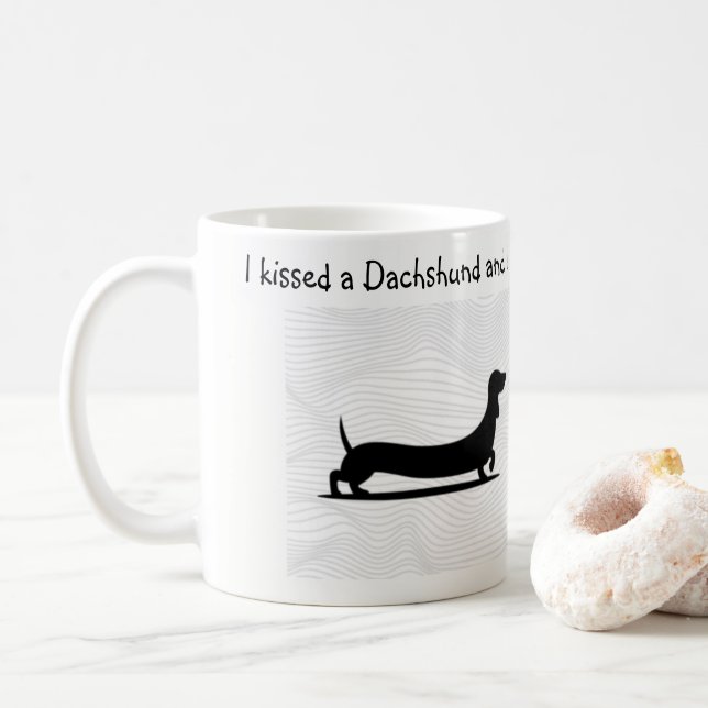 Taza De Café Dachshund Café Mug Weiner Dog (Con donut)