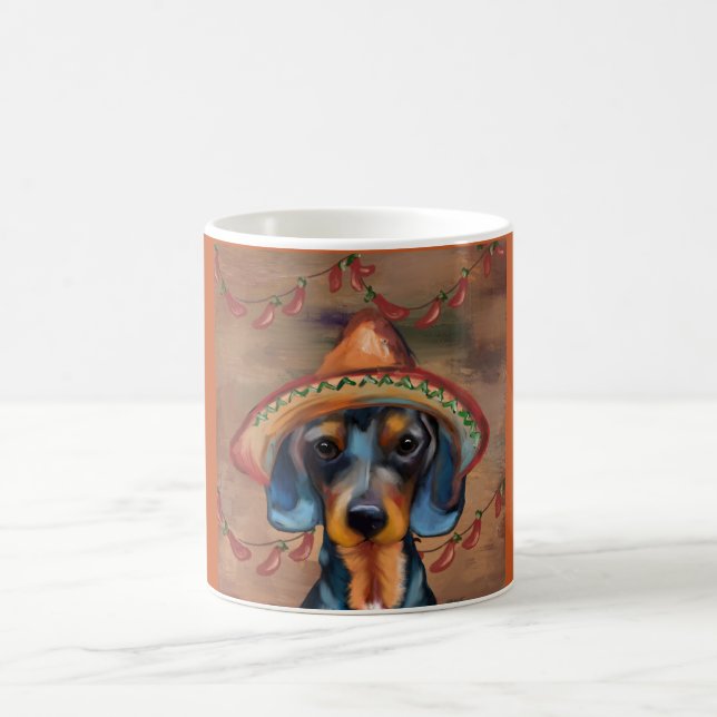 Taza De Café Dachshund Cinco de Mayo (Centro)