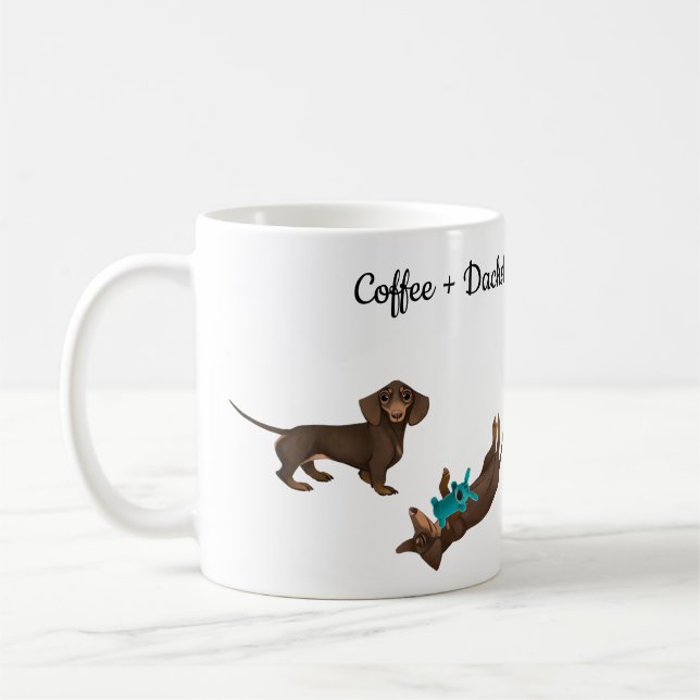 Taza De Café Dachshund Coffee Mug (Izquierda)