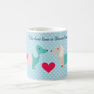 Taza De Café Dachshund Coffee Mug Doxie Valentine