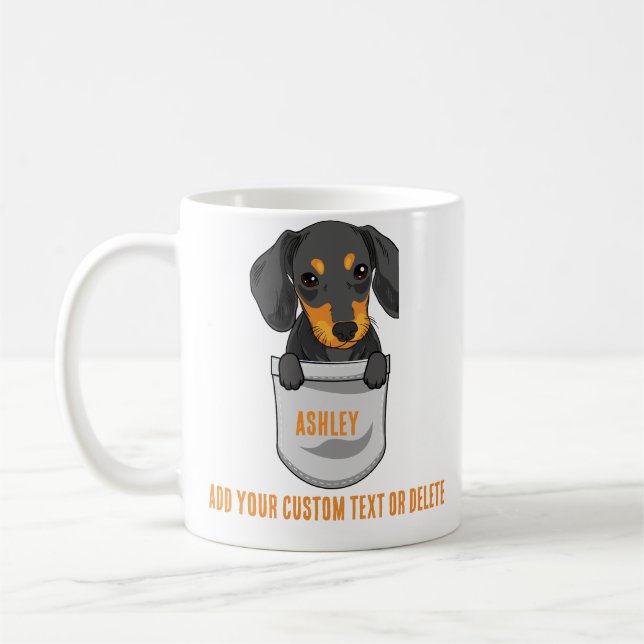 Taza De Café Dachshund Cute Dog Dad (Izquierda)
