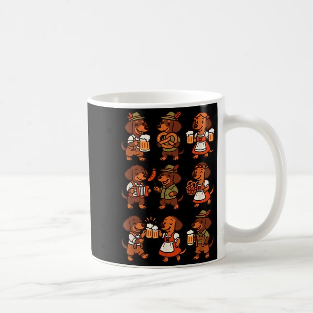 Taza De Café Dachshund Cute Sausage Dog German Men Women  (Derecha)