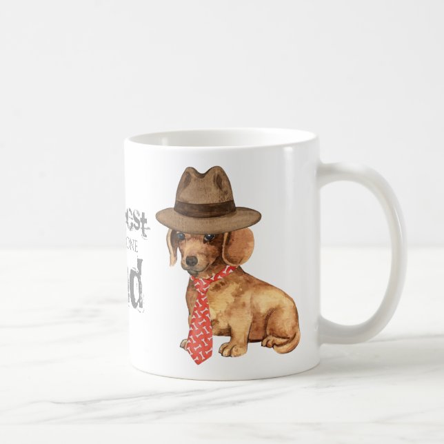 Taza De Café Dachshund Dad (Derecha)