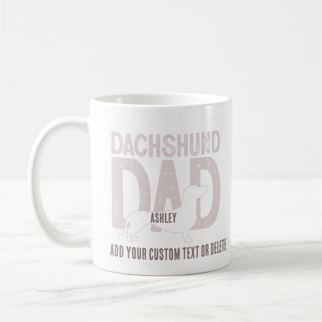 Taza De Café Dachshund Dad Dog Dad Gift (Izquierda)