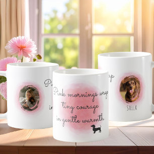 Taza De Café Dachshund de acuarela rosa pastel - Foto personali