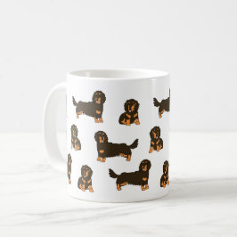 Taza De Café Dachshund de cabello largo