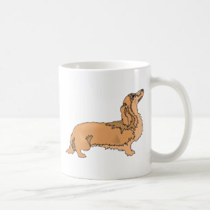 Taza De Café Dachshund de pelo largo