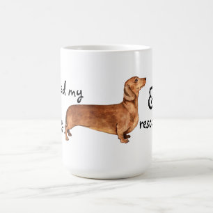 Taza De Café Dachshund del rescate