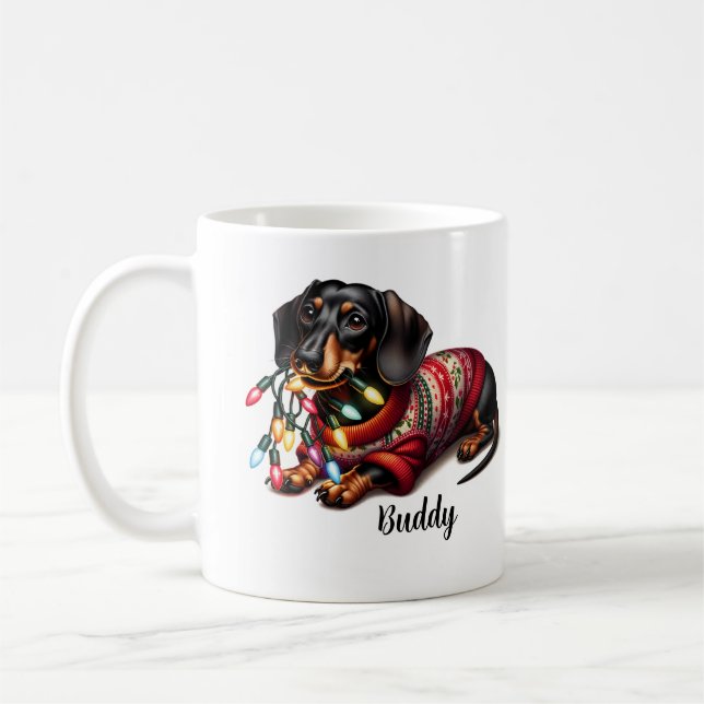 Taza De Café Dachshund Delight Coffee Mug (Izquierda)