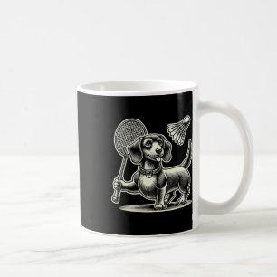 Taza De Café Dachshund Dog Badminton Player Shuttle Men Mujeres