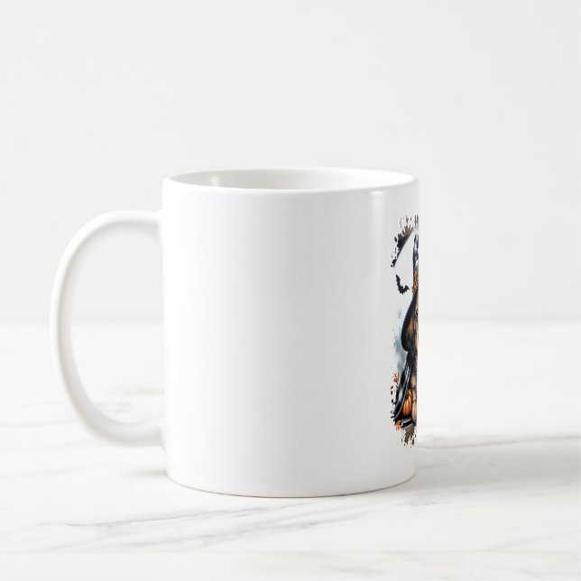Taza De Café Dachshund Dog Halloween (Izquierda)
