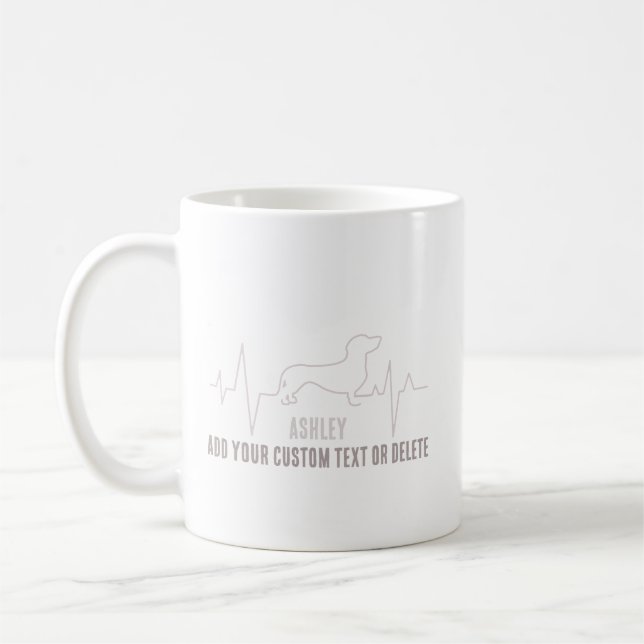Taza De Café Dachshund es el amor al perro mínimo de Guay (Izquierda)