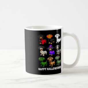 Taza De Café Dachshund Feliz Halloweiner Diversión Halloween Pe