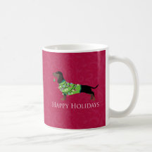 Dachshund Happy Holidays Design