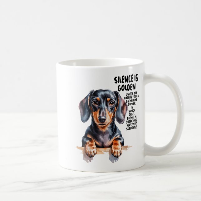 Taza De Café Dachshund Ideas For Women &amp; Novelty Miniature  (Derecha)