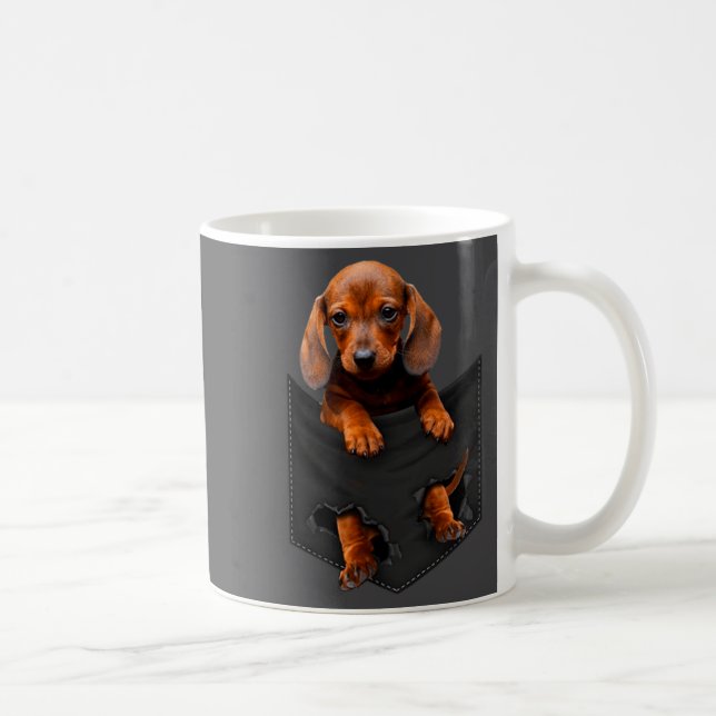 Taza De Café Dachshund In My Cket  (Derecha)
