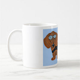 Taza De Café Dachshund in Racing Jacket Mug