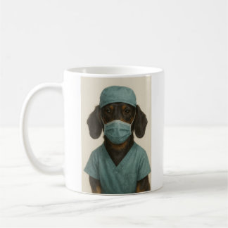 Taza De Café Dachshund in Scrubs