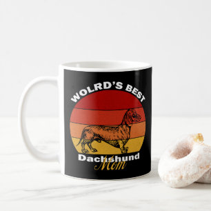 Taza De Café Dachshund - La mejor mamá del mundo en Dachshund