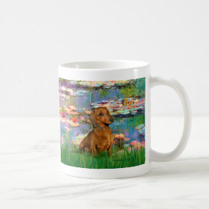 Taza De Café Dachshund (marrón1) - Lilies 2