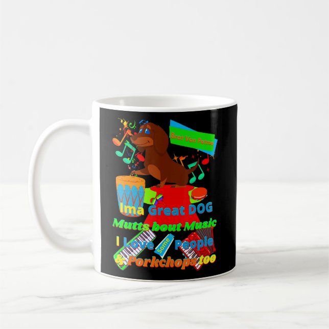 Taza De Café Dachshund Mascota Funny Perro Wiener Brat Von Petm (Izquierda)