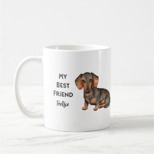 Taza De Café Dachshund Mi Mejor Amigo Nombre Personalizado Café