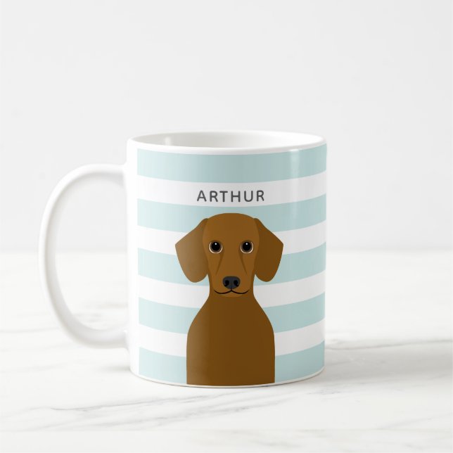 Taza De Café Dachshund Mugs (Izquierda)