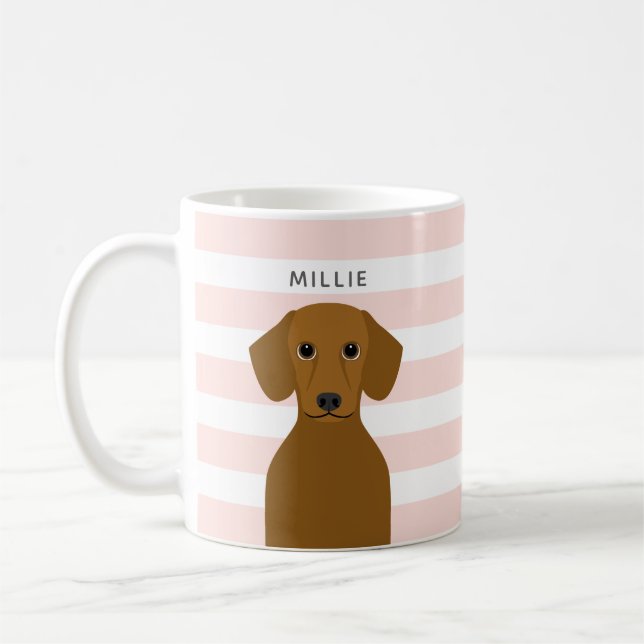 Taza De Café Dachshund Mugs (Izquierda)
