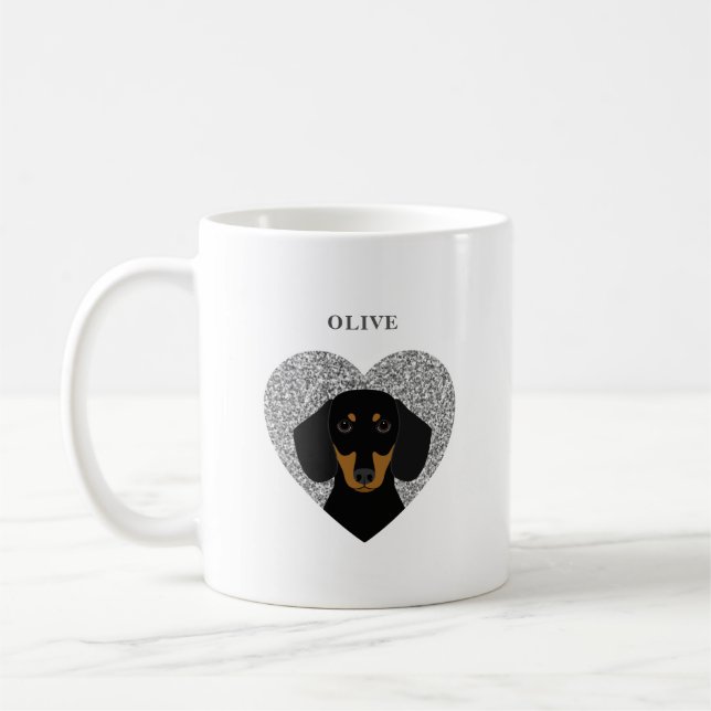 Taza De Café Dachshund Mugs (Izquierda)