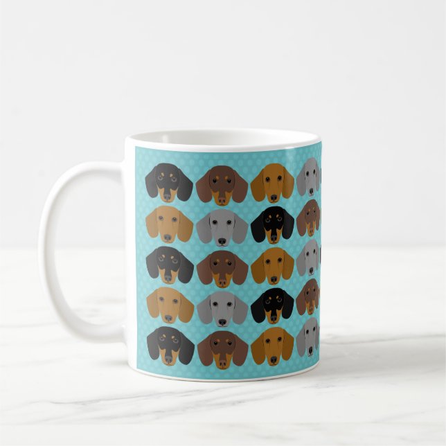 Taza De Café Dachshund Mugs (Izquierda)
