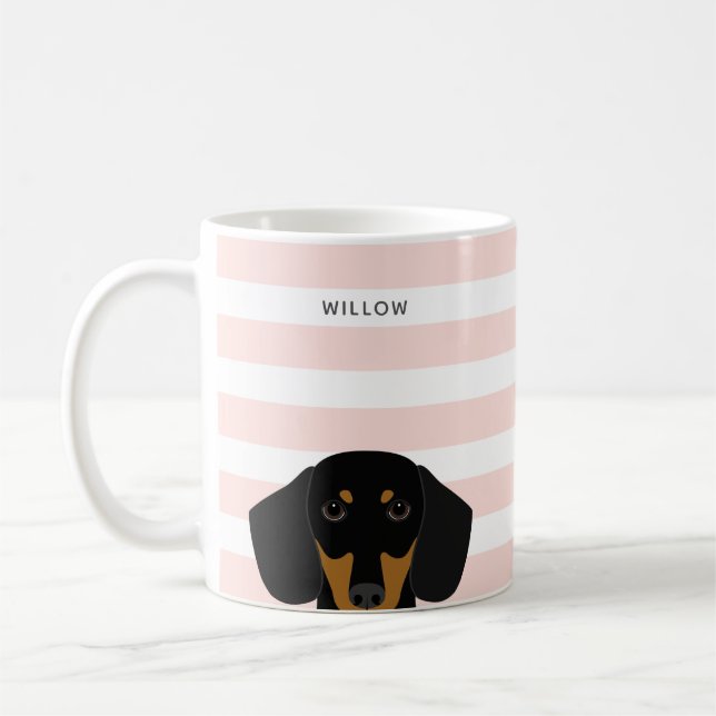 Taza De Café Dachshund Mugs (Izquierda)