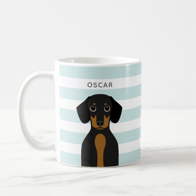 Taza De Café Dachshund Mugs (Izquierda)