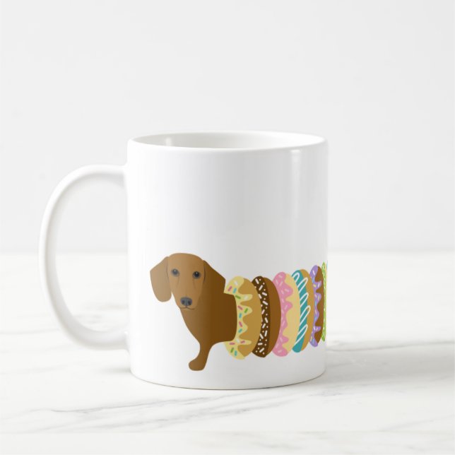 Taza De Café Dachshund Mugs (Izquierda)