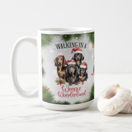 Taza De Café Dachshund Navidades graciosos Café de perro Mug