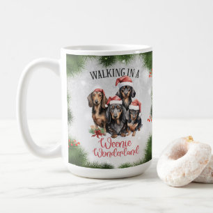 Taza De Café Dachshund Navidades graciosos Café de perro Mug