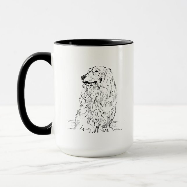 Taza de café Dachshund – Perro salchicha de pelo l (Izquierda)